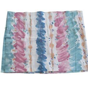Vintage Watercolor-Style Fabric Window Valance Abstract Multicolor Design 15x82